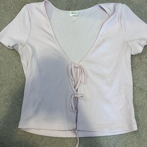 Wilfred Pink Tie-Front Blouse